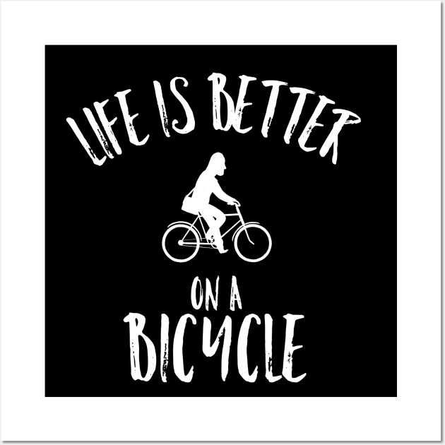 Funny saying bike bicycle cyclist Wall Art by ShirtyLife